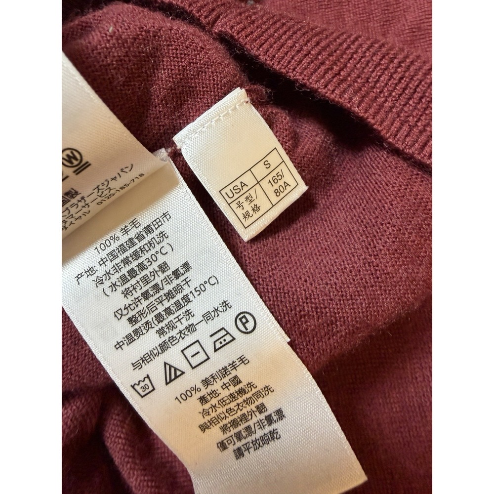 Brooks Brothers Merino Wool Turtleneck Sweater Womens Small Burgundy Long Sleeve - Picture 12 of 12